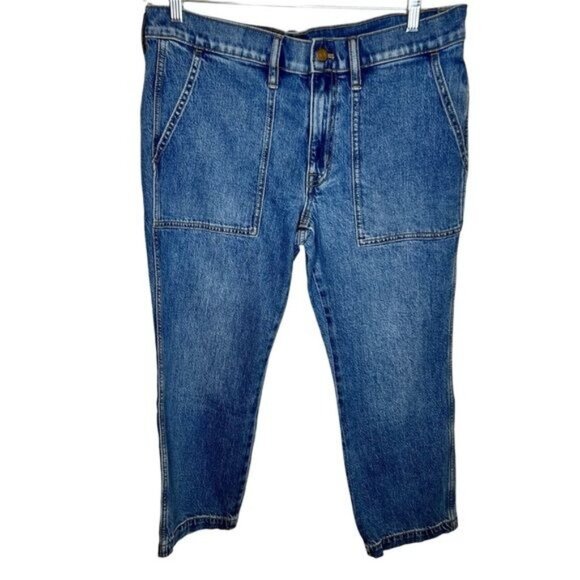 J. Crew Factory Patch Pocket Utility Straight Leg Jeans, Size 30P, NWT - Picture 1 of 7